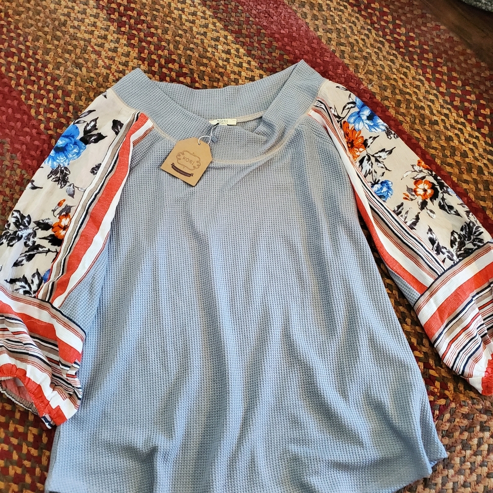 Waffle knit shirt
